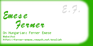 emese ferner business card